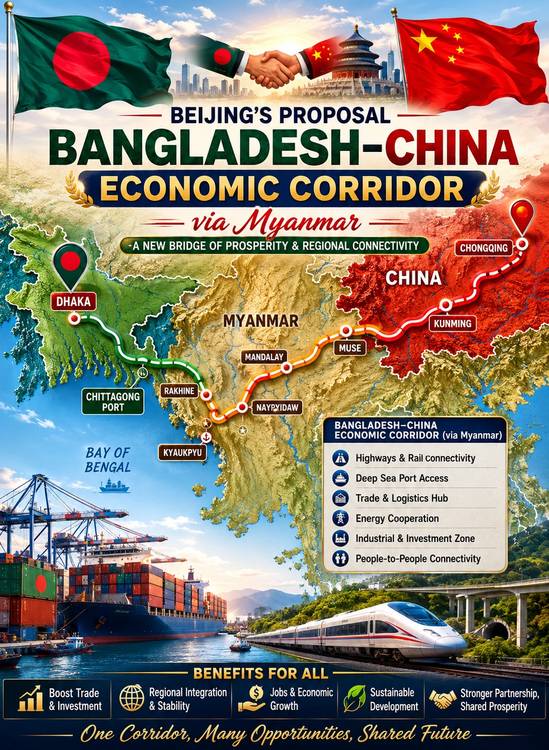 চীন-মিয়ানমার-বাংলাদেশ করিডর কেন গুরুত্বপূর্ণ