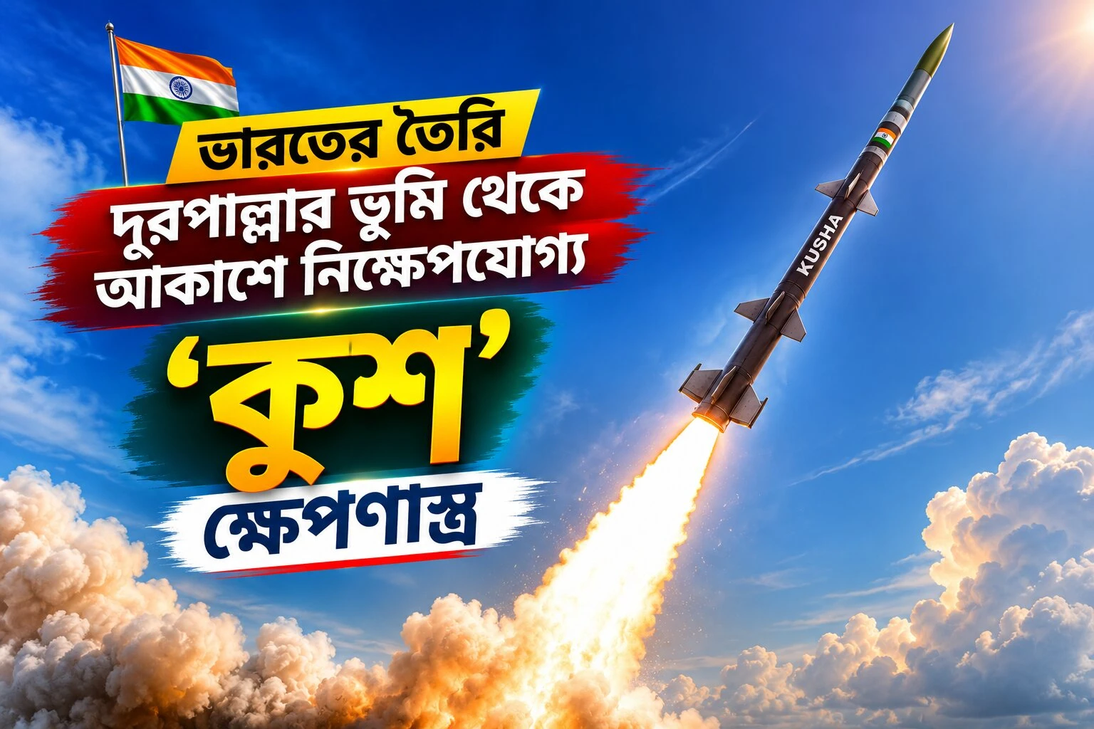 দূরপাল্লার ‘কুশ’ স্যাম ক্ষেপণাস্ত্রের পরীক্ষা চালালো ভারত